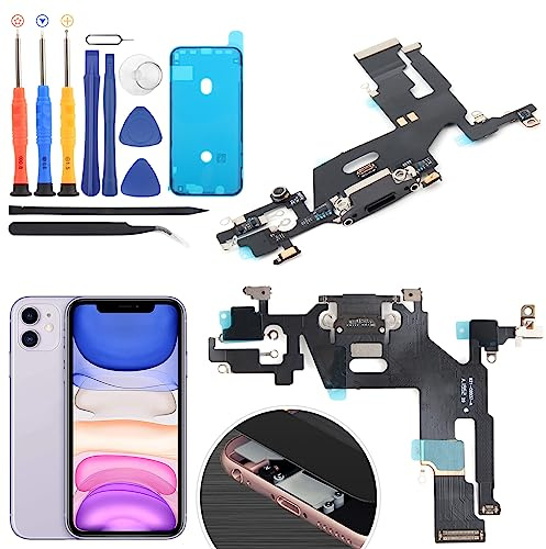 RongZy Connettore Dock per iPhone 11 Dock Charging di Ricambio Presa di Ricarica Cavo Flessibile con Strumenti