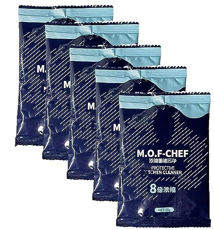 EXQST Nettoyant de Cuisine en Poudre de Graisse Lourde, Poudre Robuste nettoie Les Hottes et Les poêles et Les Taches de Graisse, nettoie Les Hottes et Les poêles, nettoyant pour poêle