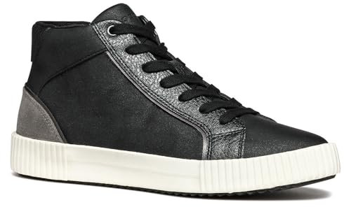 Geox Women's D Blomiee G Sneaker, Black, 7 UK