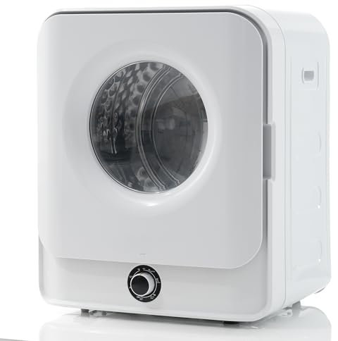 DRIXNO Ablufttrockner Trockner Mini Wäschetrockner Dryer Machine, 830w/3kg/Weiß/50x44x60 cm, Überhitzungsschutz, wandmontierbar [Energieklasse C]