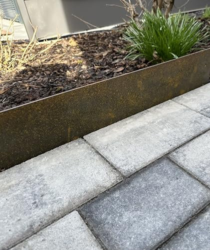 Rasenkanten Cortenstahl 150 cm x 15 cm x 3 mm 3er Set