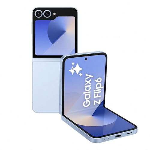 Samsung Galaxy Z Flip6 AI-Smartphone, Simlockfreies Handy ohne Vertrag, 512 GB Speicher, 50-MP-Kamera, Blue, 3 Jahre Herstellergarantie