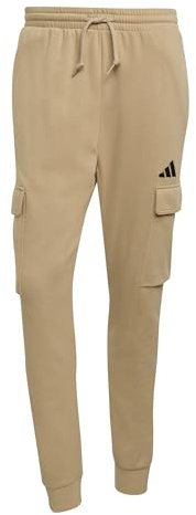Adidas Hombre Essentials FEELCOZY French Terry Pant Cuffed, Warm Sandstone/Black, XXL