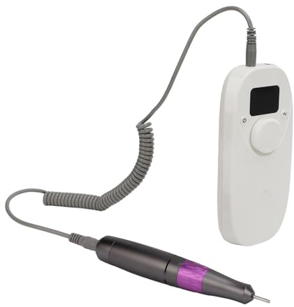Trapano per Unghie Elettrico Professionale Innovativo Lucidatore per Unghie con Spazzola in Carbone, 30000 Giri/min, Motore Coreless, Cordless con Funzione di Pausa, Design (WHITE)