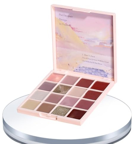 Solid Gel Nail Polish 16-Color Cream Gel Nail Polish Set, Glossy Nail Gel For Women, Öl Painting Maniküre Palette, Long-lasting Nail Glue For Home Maniküre Or Professional Use