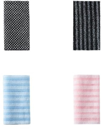 siduytin Toalla de Ducha y fregado, 4 Pack/Lote, exfolia de Manera eficiente la Piel, Toalla de Espalda extendida, Toalla Larga de poliéster