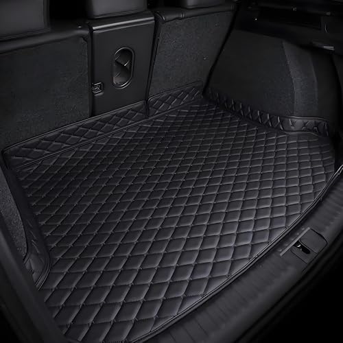Mhfdpp Car Boot Mats for Hyundai Kona Hybrid 2024 2025, Boot Liner Trunk Mat Carpet Rear Trunk Protector Pad Full Coverage Waterproof Scratch Proof Customization,D