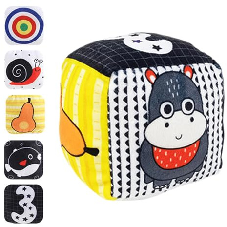 Hitburu Palline a sonagli per, Palline a sonagli - Palla a sonaglino in tessuto da afferrare a mano - Palline colorate per bambini, palla sensoriale con etichetta facile da afferrare con campana,