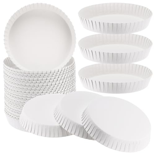 Vaguelly Coperchi usa e getta in carta, 7,6 cm, 100 pezzi, protezione antipolvere, coperchi per bevande, per hotel, caffè, ristorante, case di tè, eventi
