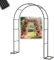 Arche de Jardin, Arceau à Rosiers en Métal, Treillis de Pergola Largeurs 80 140 200 240 300 400 cm, Tuteur Tonnelle Extérieure, Support pour Plantes Grimpantes, Décoration Mariage(L80 x H200 cm)