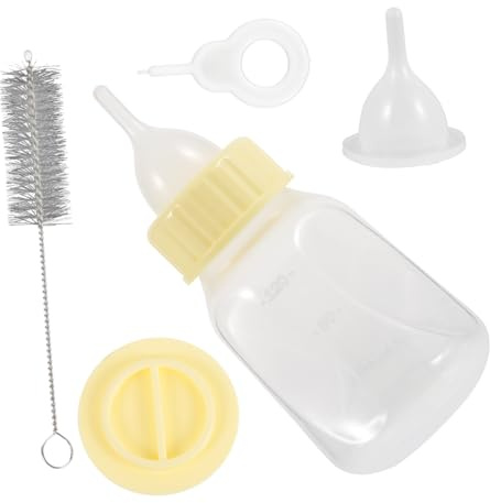 MINAOLULUS PET Nursing Bottle Kit for Puppies and Kittens 3-in-1 Feeding Bottle Nipple Sturdy Squeeze Design for Easy Feeding for Small Pets 1 Set
