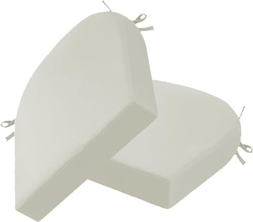 Genérico cojin Sillon Exterior Impermeables,Cojines Sillas Jardin con Lazos, Almohadillas para sillas de Comedor en Forma de U, Ideal para Comedor Terraza Sala y Restaurante