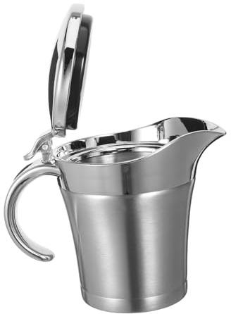 Alipis Saucière Thermique Acier Inoxydable Double Paroi Isolante pour Sauces et Condiments pour Repas Famille et Occasions Spéciales