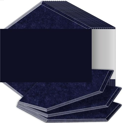 Hexagon Akustikplatten Schallschutzplatten mit hoher Dichte, flammhemmend, absorbieren Lärm und eliminieren Echos(24 Dark Cyan,18 Pcs,0.8cm Medium Density)