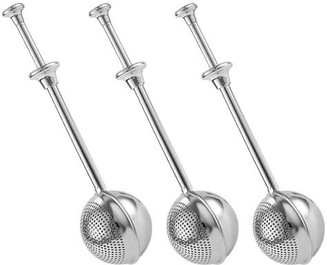 Homoyoyo Lot de 3 Tamis à Farine en Acier Inoxydable Saupoudreurs à Sucre Glace Manuels Maille Fine Outils de Pâtisserie pour Farine Sucre Épices – Utilisation pour Décoration de