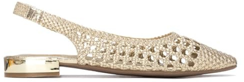 XTI - Bailarina Mujer Oro - Calzado Cómodo y Versátil - Moda Casual - Modelo 14530002 (Talla 37)