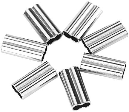 Aluminium pressögla ärm fiske, 200 st dubbla tunna hylsor fisketråd hylsor fiskelina tub ledare hylsa kopparrör kontakt