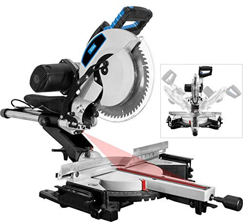 GÜDE Radial Kappsäge GRK 3034.1 BSL (Gehrungssäge mit 305 mm Sägeblatt, 2000 Watt Leistung) Grau 55259