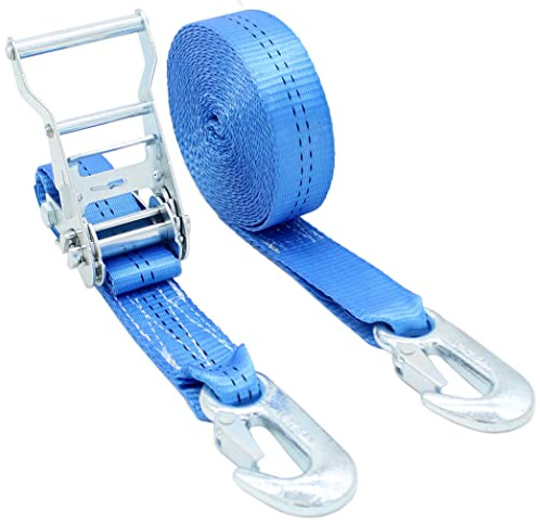 Karabiner Spanngurt 6m LC1000/2000 daN Blau zweiteilig 35mm 2 Stück
