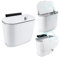 Pecihiko Kitchen Compost Bin, 7L Hanging Food Waste Bin with Lid, Kitchen Cabinet Door Cupboard Food Bins Wall Mounted Slide Open Bathroom Trash Can with for Bathroom, Toilet, Bedroom, Office