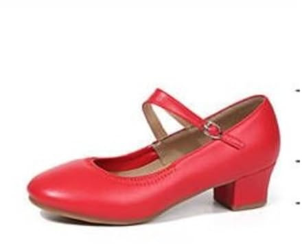 Scarpe da Ballo da Donna Square Softsole Valzer per Latino (Rosso)
