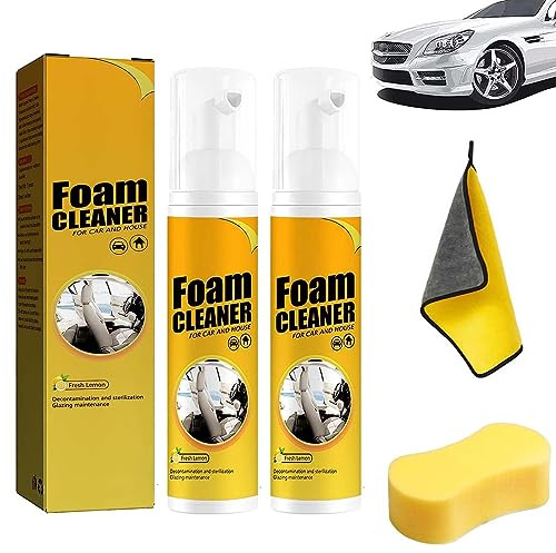 All Around Master Foam Cleaner, Multifunctional Car Foam Cleaner, Foam Cleaner for Car, Car Magic Foam Cleaner, Foam Cleaner All Purpose, Powerful Car Stain Remover for Interior (30ML, 2Pcs)