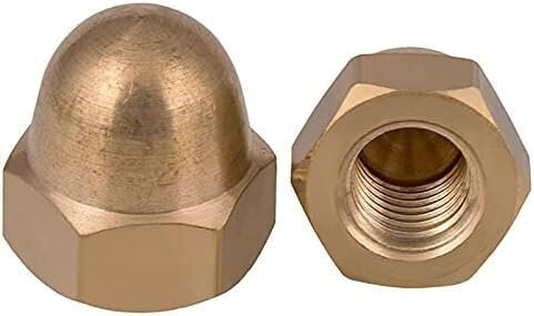 PiWine Hutmuttern mit Hutkappe, Messing, Sechskant-Sechskantmutter, M3, M4, M5, M6, M8, M10, M12, M14, M16, M18, M20, China, M14, 5 Stück (Color : 10pcs China, Size : M20)