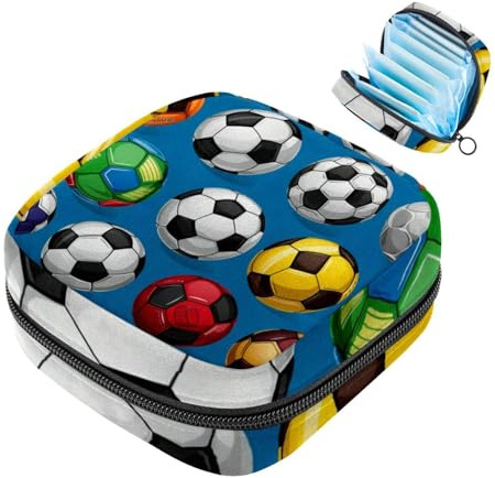 Damenbinden Aufbewahrungstasche für Damen, große Kapazität, Menstruationspad-Tasche, Fußball-511 Menstruationstaschen, Tampon-Sammeltasche, Geldbörse