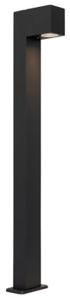 Qazqa Industrie außen Pollerleuchte, Wegeleuchte, Pollerlampe für den Garten - Baleno - Schwarz, max. 35W, Geeignet für LED, 81cm, IP44