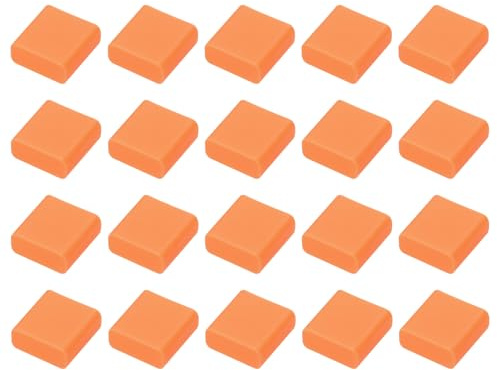 sourcing map 20pcs USB 2.0 Port Cap Cover Anti Dust Silicone Protector for USB Male USB Data Cable, Orange