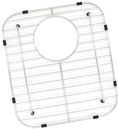 Colcolo Sink Protector Sink Grate Rack Kitchen Sink Rack Sink Bottom Grid for Defrosting Bathroom, Side Drain Hole, 300x335mm