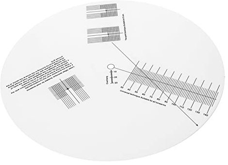 Acryl Plattenspieler Lineal zur Tonabnehmerkalibrierung Weiß | Doppelseitiges Design, Verschleißfest und Rutschhemmend, Leicht zu Nutzen, Präzise Ausrichtung für Schallplattenspieler