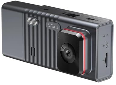 Caméra de recul Caméra de Tableau de Bord à 3 objectifs, pour Voiture, DVR, caméra de recul, enregistreur de Conduite, Moniteur de stationnement, capteur G, écran IPS de 3.0 Pouces