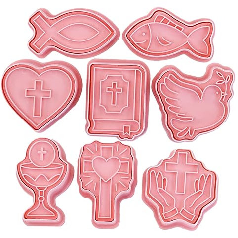 OFFSCH Kit Di Per Dolci Pasquali 8 Pezzi Set Di Formine Per Biscotti Stampo Per Biscotti A Forma Di Croce E Pace in Plastica Per Dolci Per La Preparazione Di Dessert