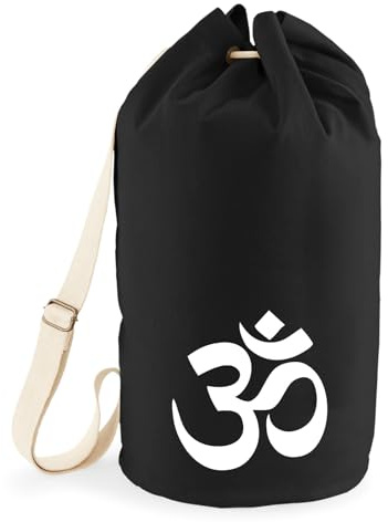 Huuraa Seesack Om Symbol 20 Liter Black Baumwolle Rucksack Geschenkidee
