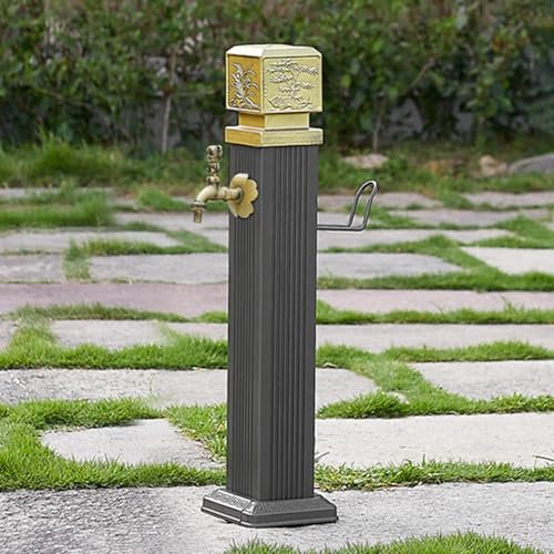 Robinet d'eau de Jardin à Colonne d'eau autoportante, Alliage d'aluminium Robinet antigel pour Irrigation de Jardin, Fontaine Montée au Sol(Gray B)