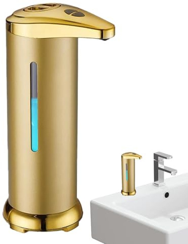 Dispenser di sapone automatico - Pompa a base di mani a base di sensori, igienico senza touch | Moderno contenitore liquido intelligente, stazione di disinfettante a batteria, dispositivo di p