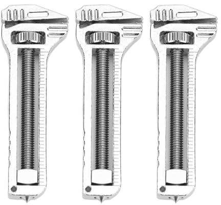 Mini Multitool Wrench Adjustable Multifunctional Compact Outdoor Camping Hiking Tool Zinc Aluminum 3PCS