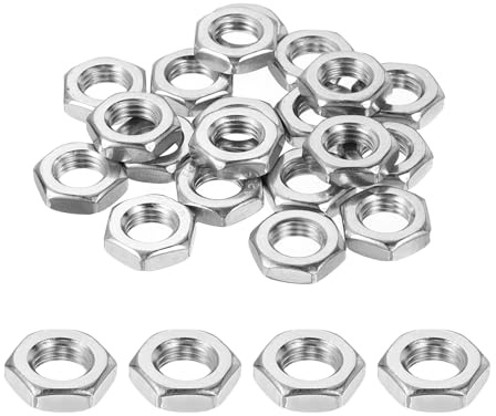 QUARKZMAN M8x1mm Sechskantmuttern 36Pcs 304 Edelstahl metrische | Feingewinde-Sechskantmuttern Verbindungselemente für Maschinenbau Autoindustrie, 13mm / 0,51 Breite 4mm / 0,16 Höhe