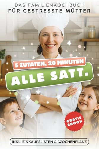 5 Zutaten, 20 Minuten, alle satt – Das Familienkochbuch für gestresste Mütter: Schnelle & einfache Rezepte für die ganze Familie
