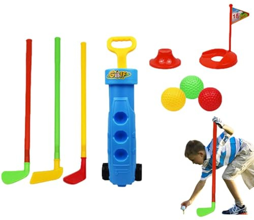 Golfschläger-Set für Kinder, tragbares Golfspielzeug, für den Rasen, Outdoor-Spielzeug, für Kleinkinder, für Rasen, Garten, Hof, Hinterhof