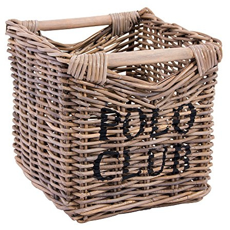 Aufbewahrungskorb Polo Club Korb Rattankorb Naturrattan (S)