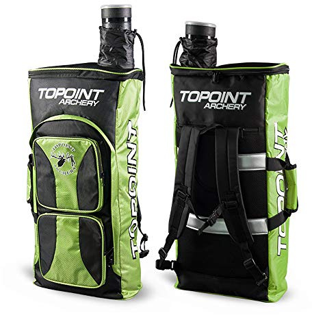 SHARROW Bogenrucksack für Takedown Recurve Bögen und Pfeile Rucksack Bogenkoffer Bogen Tasche für Recurve Bogen Fall Bogentasche Handtasche mit Pfeilköcher Bogensport Zubehör(Grün)