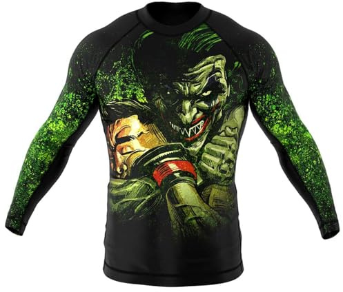 SMMASH Camiseta Deportiva Manga Larga Hombre para Artes Marciales Kickboxing Boxeo Muay Thai Compresión Termica Deportivos De Combate Rashguard