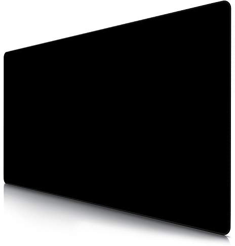 TITANWOLF - Alfombrilla de Ratón de Gran Tamaño 1200x600mm - Mouse Pad Gaming XXXL – Motivo Total Black - Precisión y Velocidad en Juegos - Antideslizante - Superficie de tejido - Para Ratón y Teclado