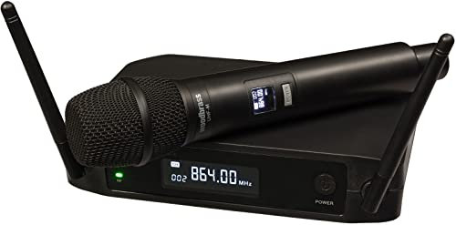 WOODBRASS Microphone sans Fil Système Micro UHF Portable Micro à Main pour Karaoké, Professionnel, DJ, Animation, Mariage, Conférence (UHF-1M-F2 - Bande F2 : 863,5 MHz)