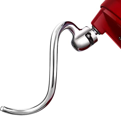 Gdrtwwh Stainless Steel Dough Hook Attachment for KitchenAid 5 & 6-Quart Bowl-Lift Mixer,Replacement Parts Bread Hook, Dishwasher Safe (Replace KNS256CDH)