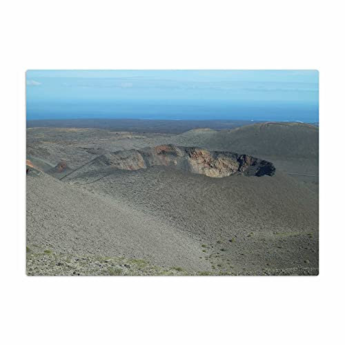 Vero Home 18523 Glas-Schneidebrett | Motiv Natur Lanzarote | rutschfest, kratzfest und lebensmittelecht | Maße: 39 x 29 cm
