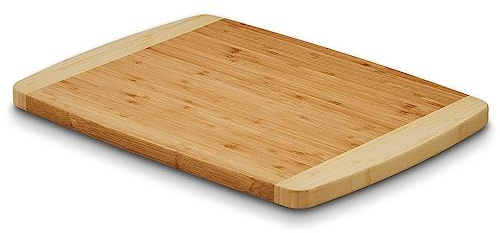 KHG Schneidebrett Frühstücksbrett aus Bambus Holz - 30 x 20 x 1,8 cm | Messerbrett Hackbrett nachhaltig antibakteriell | verschiedene Größen