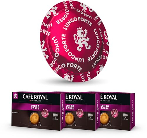 Café Lungo Forte en Dosettes, Café Royal Pro, Compatible Nespresso® Professional Zenius Aguila Gemini, Lot de 3 x 50